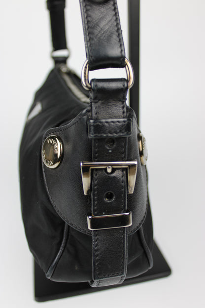 Prada Nylon & Leather Shoulder Bag