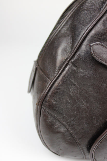 Dior Ostrich Leather Double Saddle Bag 2000