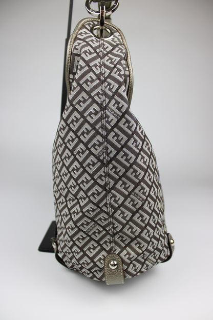 Fendi Zucchino Hobo Shoulder Bag
