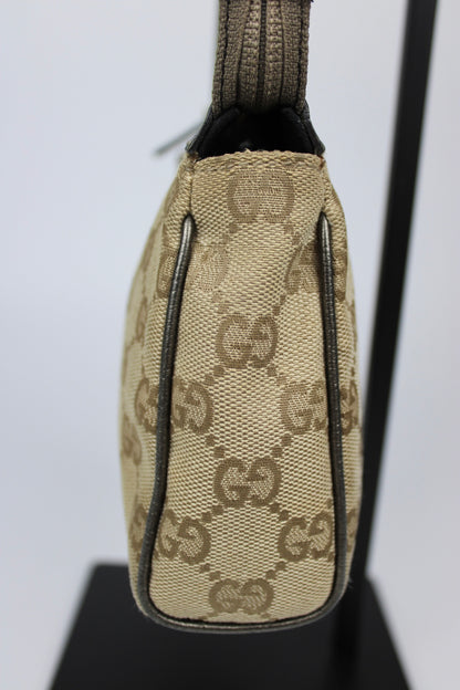 Pre-owned Gucci Monogram Abbey D-Ring Pochette Bag