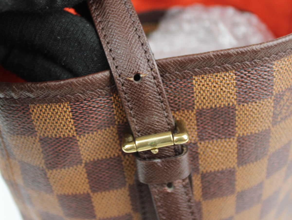 Pre-owned Louis Vuitton Damier Ebene Bucket Bag 1998