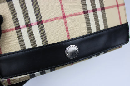 Pre-owned Burberry Nova Check Messenger Bag 2003