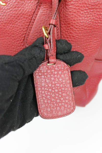 Prada Vit Daino Bauletto Leather Bag