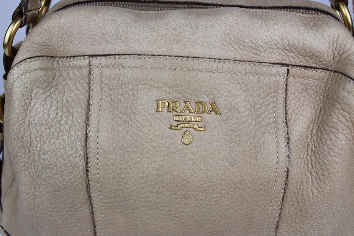 Pre-owned Prada Cervo Leather Hobo Bag