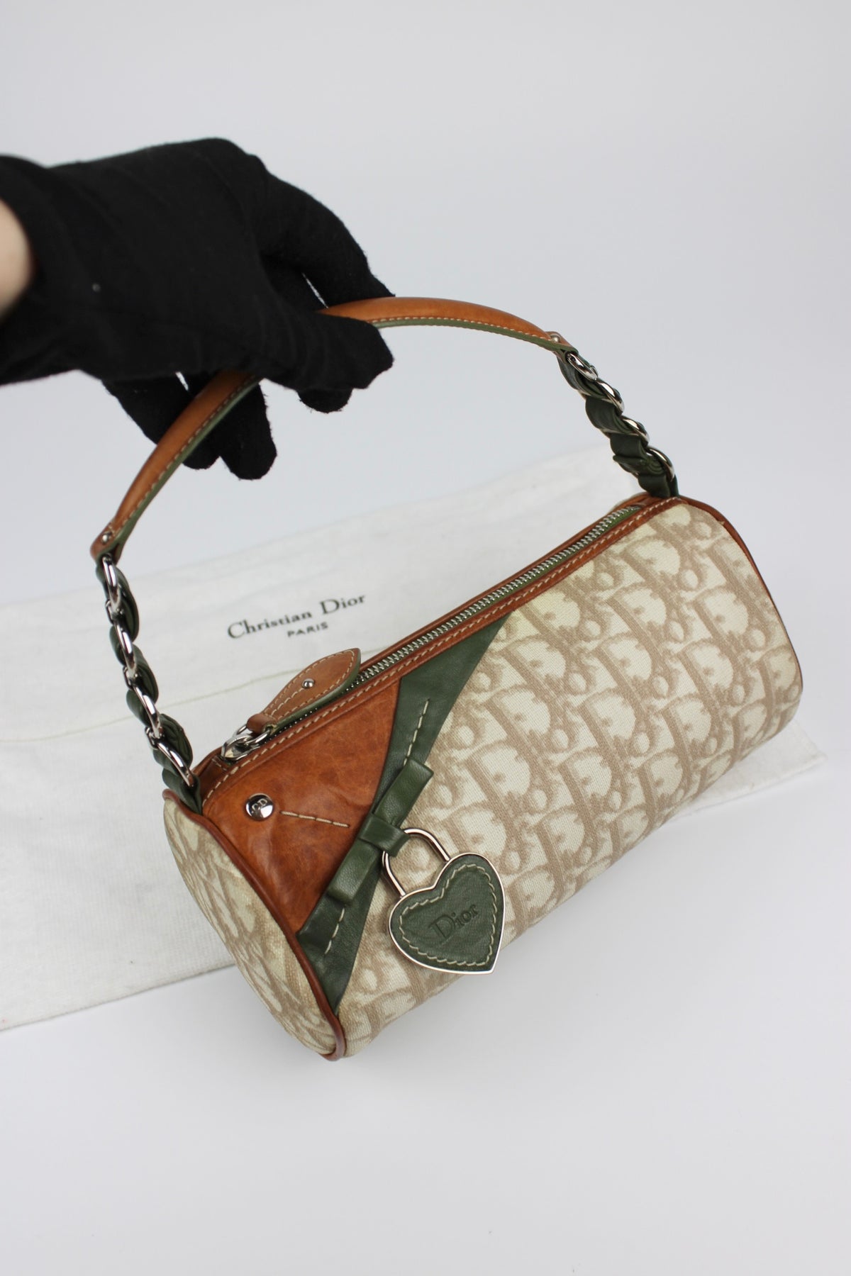 Pre-owned Dior Monogram Romantique Barrel Bag 2007