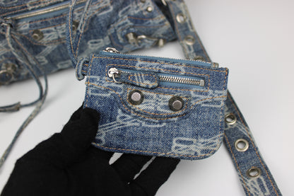 Balenciaga Denim Neo Cagole XS City Bag