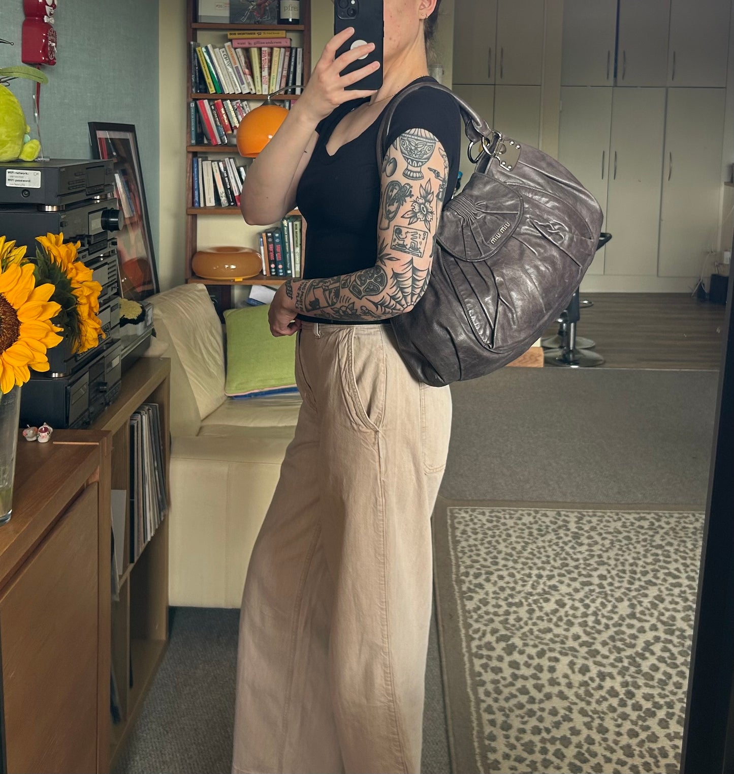 Miu Miu Vitello Shine Tote Bag