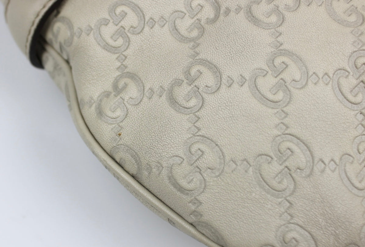 Pre-owned Gucci Monogram 85th Anniversary Leather Jackie Bag