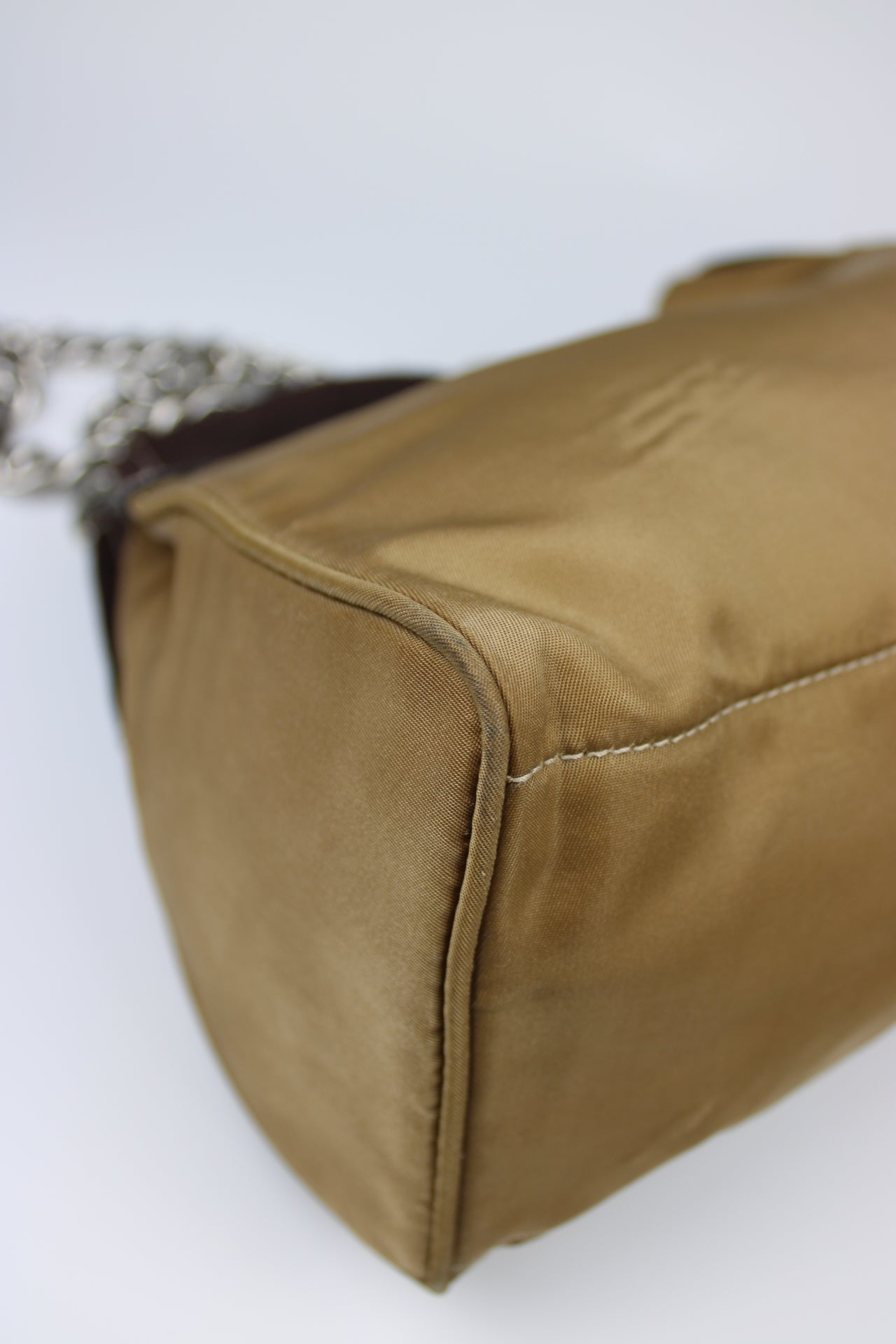 Prada Nylon Chain Strap Hobo Bag