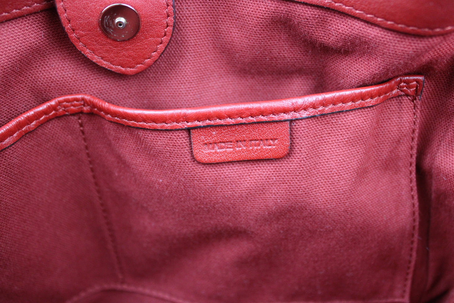 Burberry Leather Canterbury Tote Bag Red