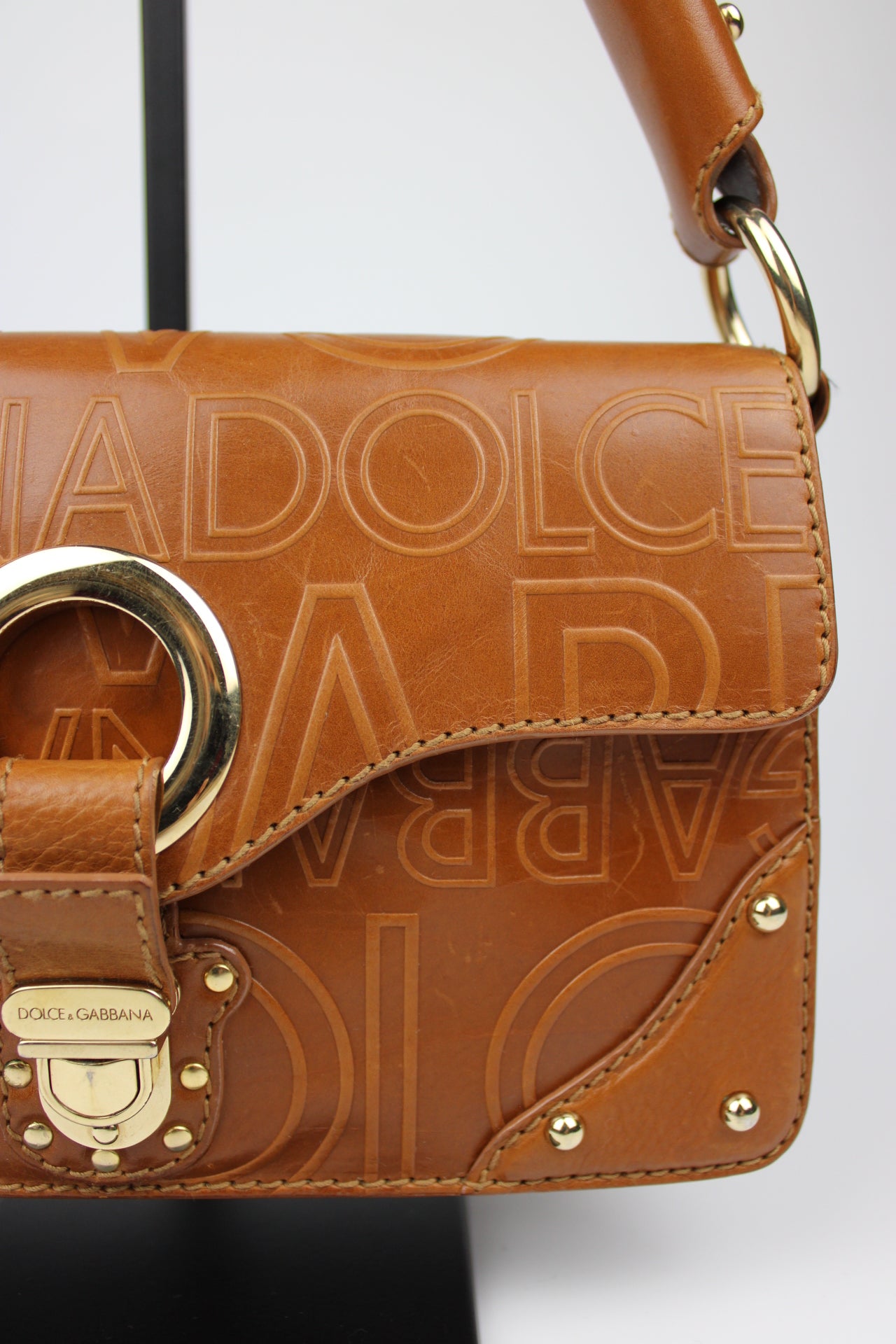 Dolce & Gabbana Leather Baguette Shoulder Bag