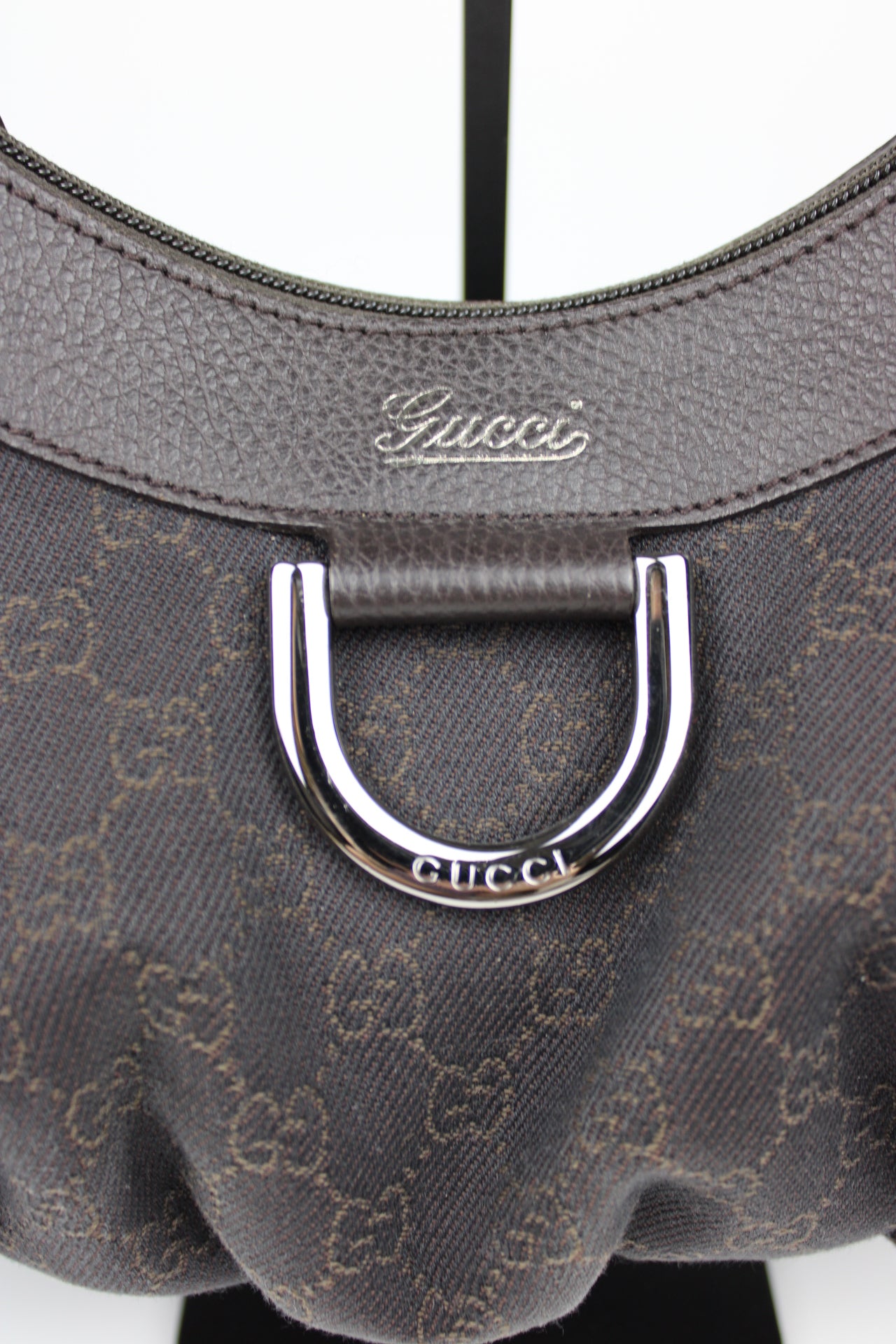 Gucci Monogram Abbey Denim Bag