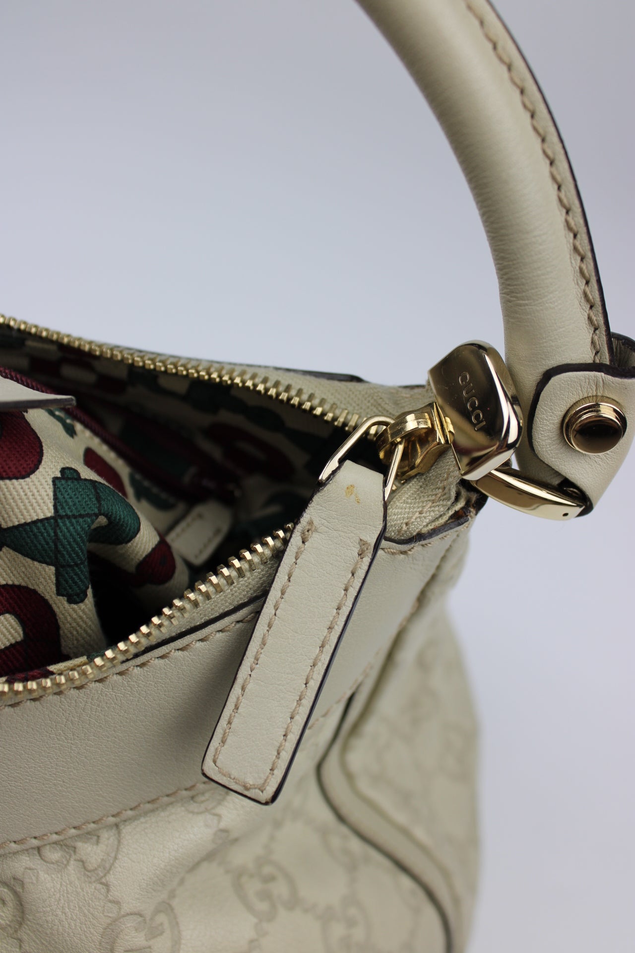 Gucci Monogram Abbey Leather Bag