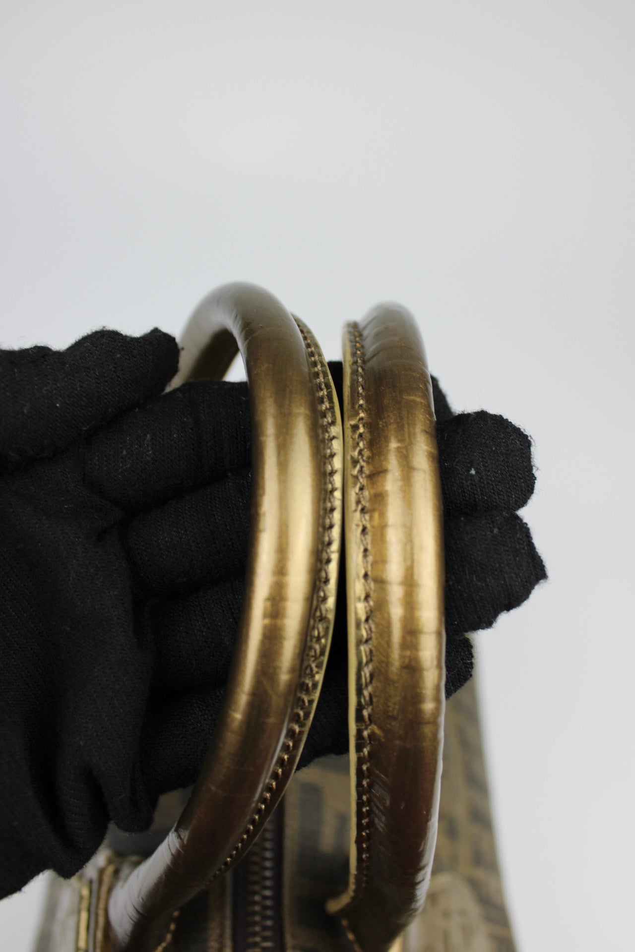 Fendi Zucca Spalmati Palazzo Print Boston Bag 2007