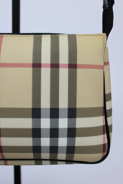 Pre-owned Burberry Nova Check Pochette Bag 2002