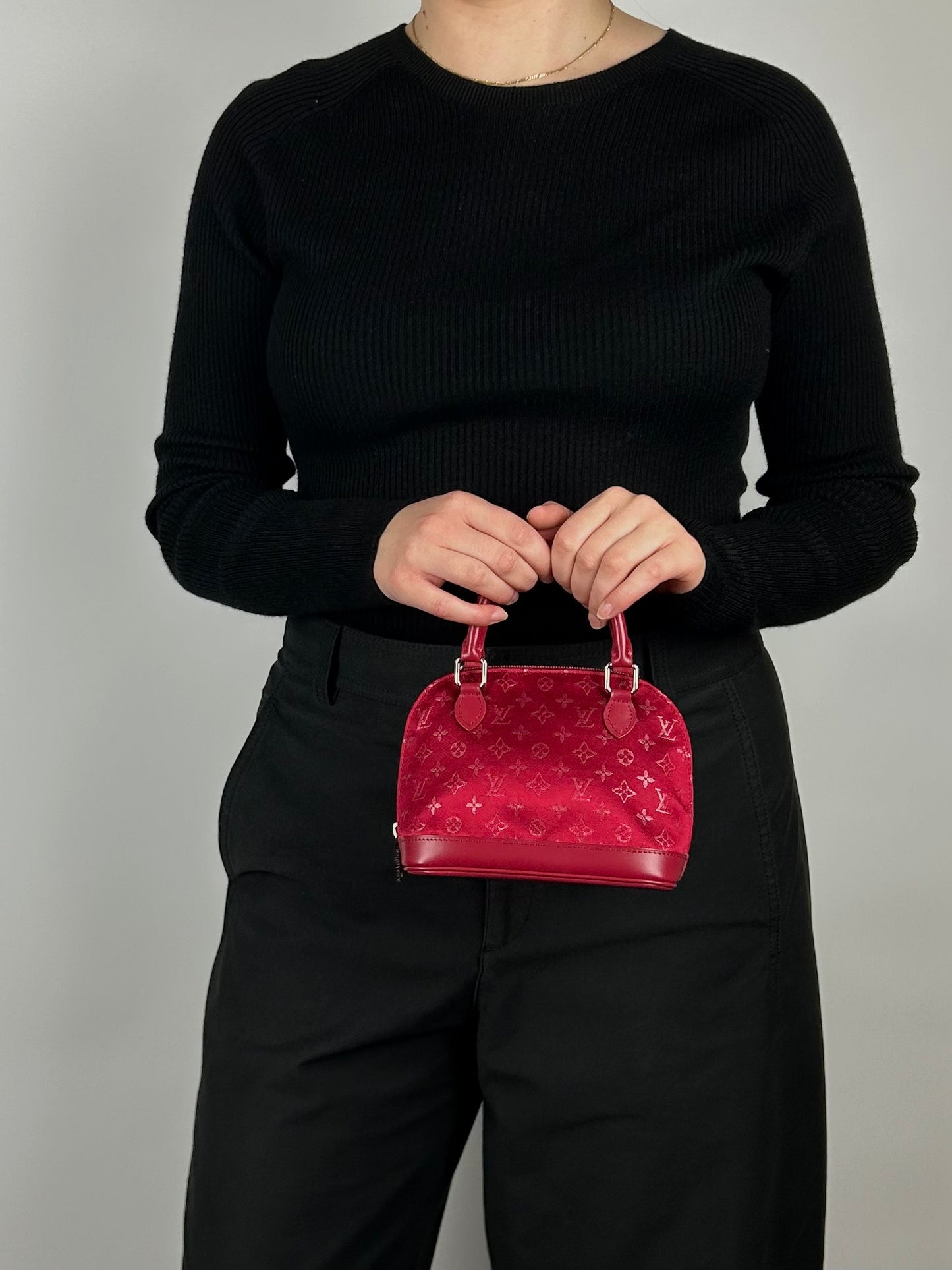 Louis Vuitton Satin Micro Alma Bag 2002