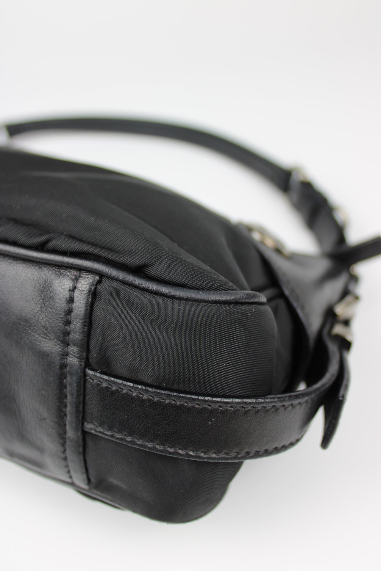 Prada Nylon & Leather Shoulder Bag