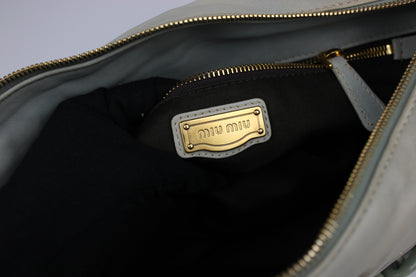 Miu Miu Leather Marbled Strap Shoulder Bag