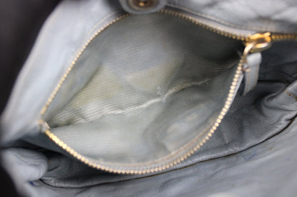 Pre-owned Prada Leather Navy Shoulder Pochette Bag