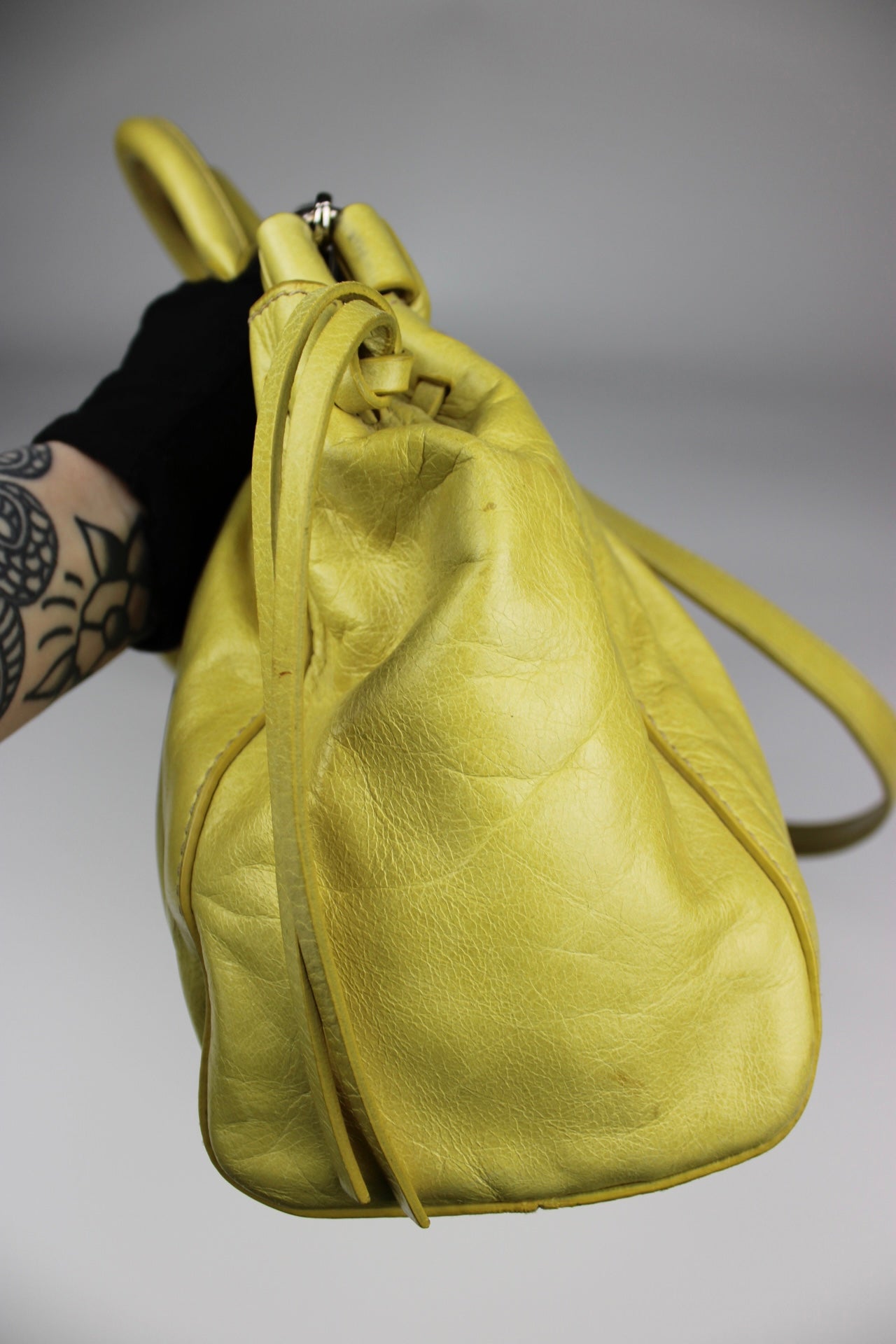 Miu Miu Yellow Vitello 2-Way Bag
