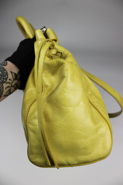 Miu Miu Yellow Vitello 2-Way Bag