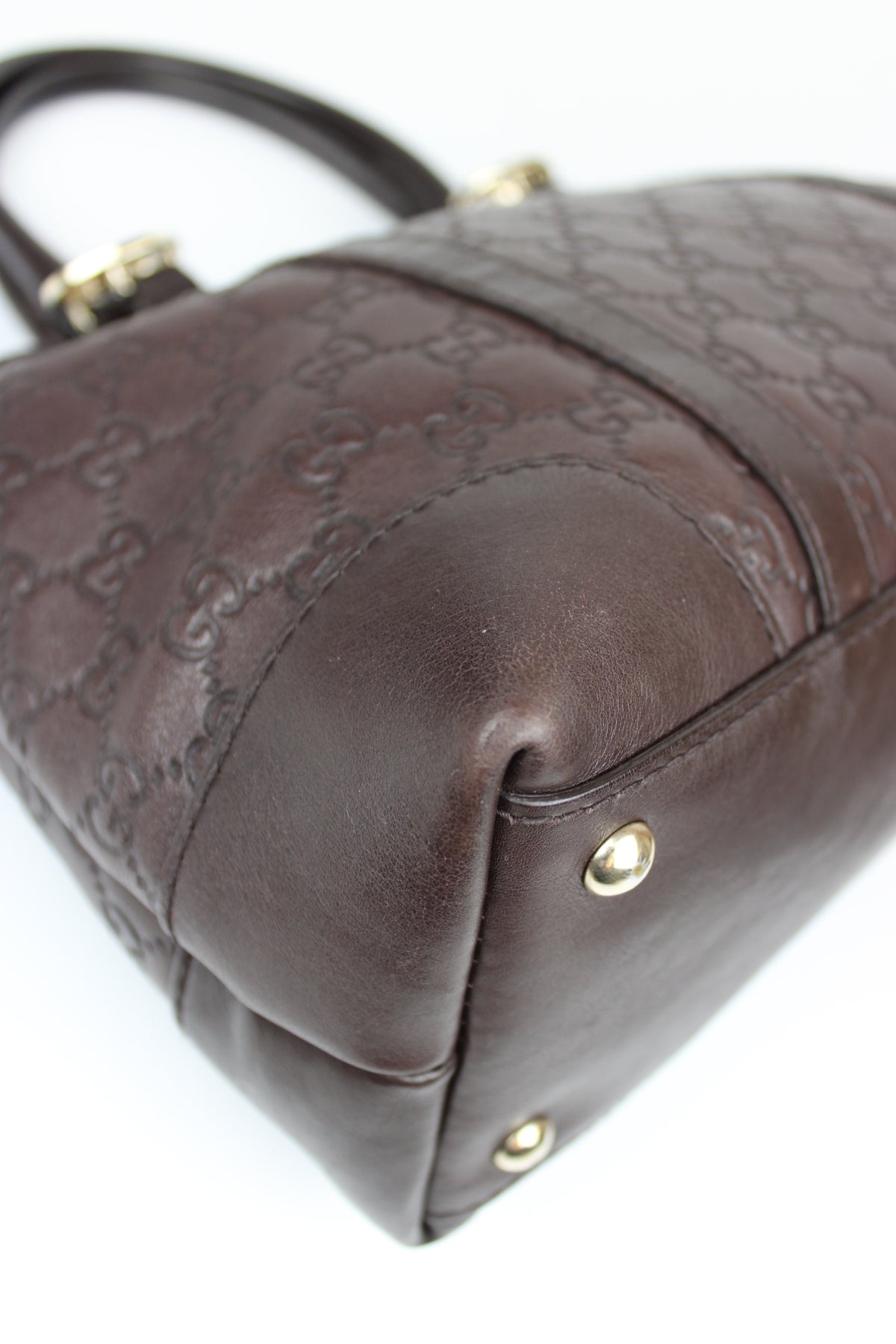 Pre-owned Gucci Guccissima Monogram Leather Heart Interlocking GG Tote Bag