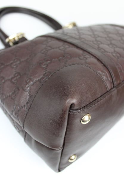 Pre-owned Gucci Guccissima Monogram Leather Heart Interlocking GG Tote Bag