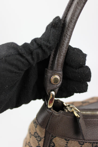 Pre-owned Gucci Monogram Denim Abbey Bag
