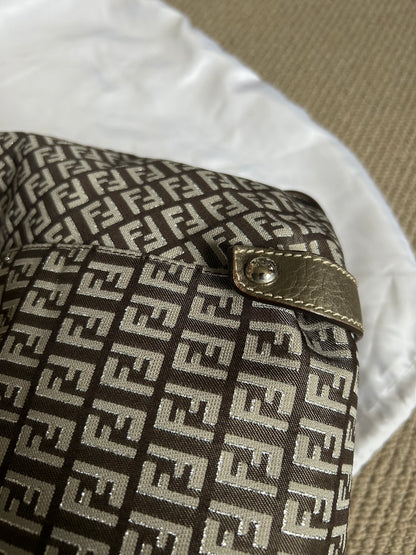 Fendi Zucchino Hobo Shoulder Bag