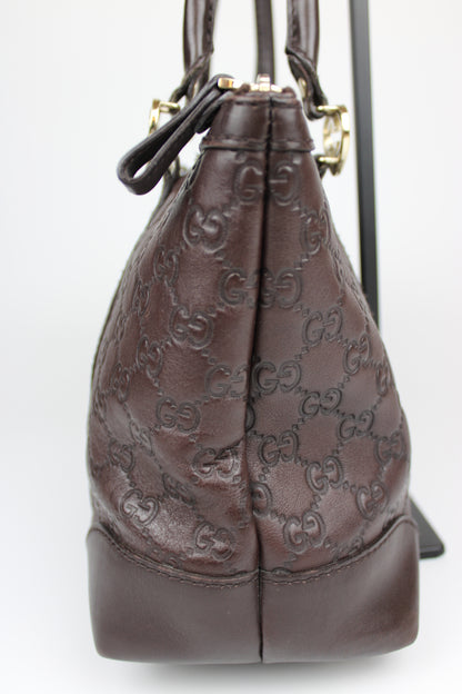 Pre-owned Gucci Guccissima Monogram Leather Heart Interlocking GG Tote Bag