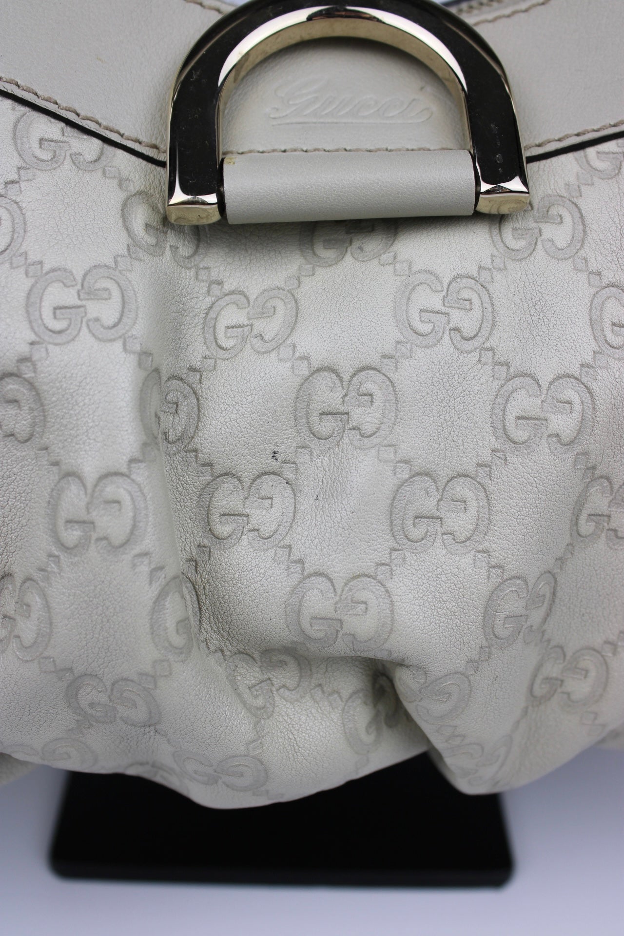 Gucci Monogram Abbey Leather Bag