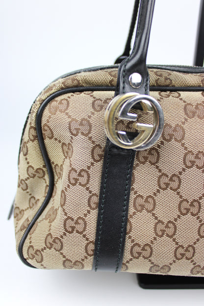 Pre-owned Gucci Monogram Interlocking GG Twins Shoulder Bag
