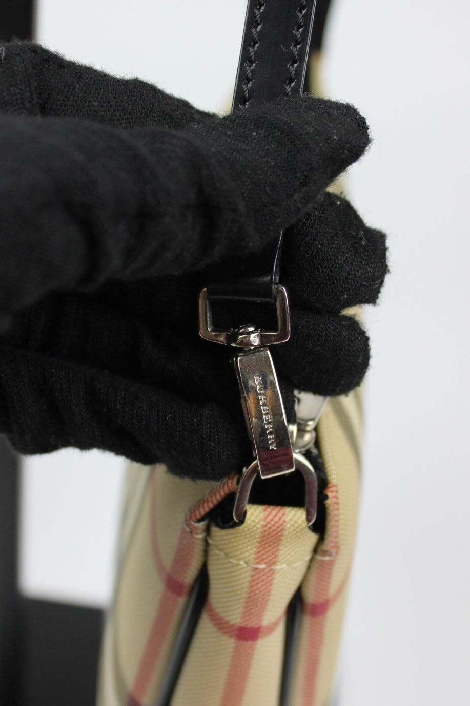 Pre-owned Burberry Nova Check Pochette Bag 2002