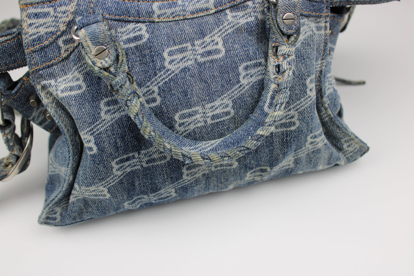 Balenciaga Denim Neo Cagole XS City Bag