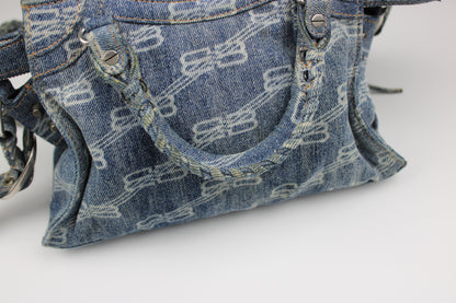 Balenciaga Denim Neo Cagole XS City Bag