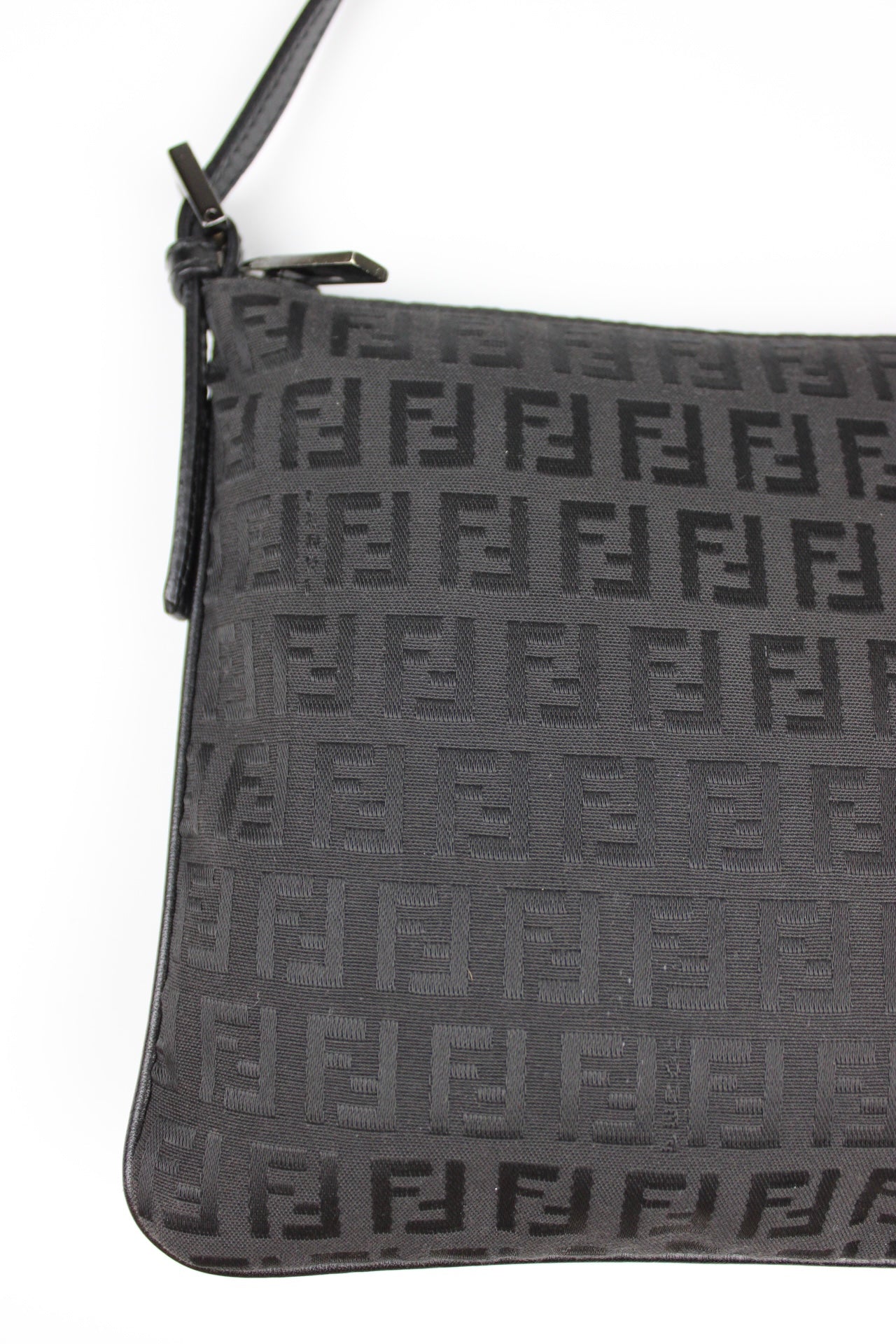 Fendi Zucchino Black Cross Body Bag