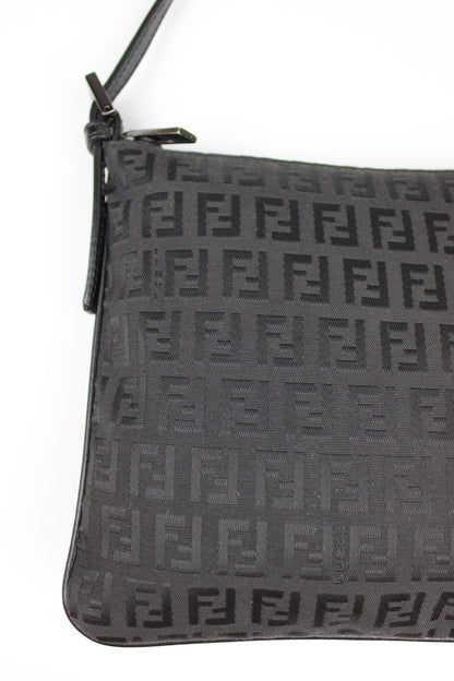 Fendi Zucchino Black Cross Body Bag