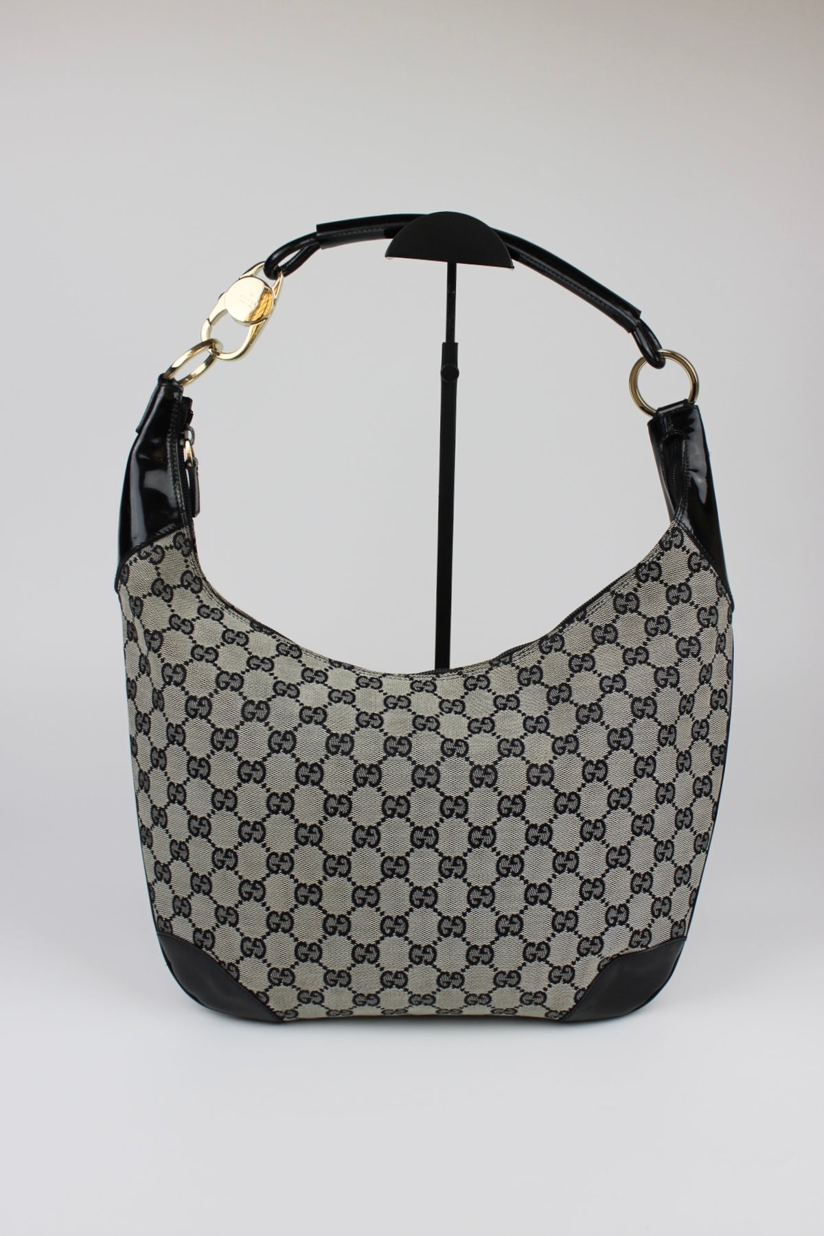 Pre-owned Gucci Monogram Crescent Bag