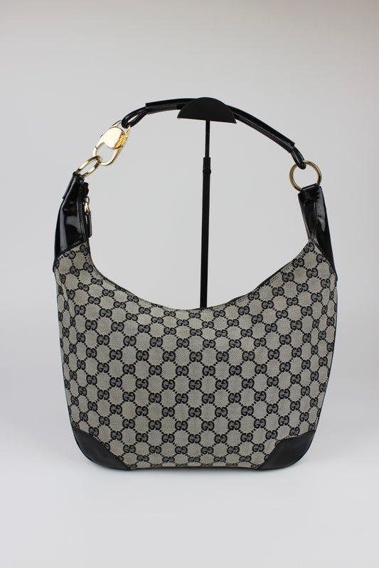 Pre-owned Gucci Monogram Crescent Bag