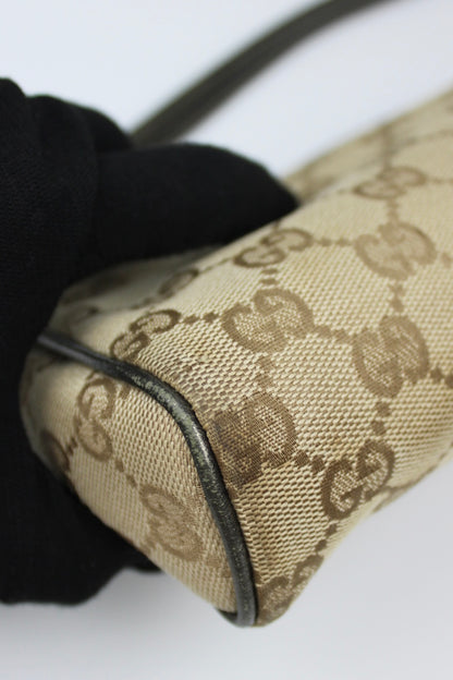 Pre-owned Gucci Monogram Abbey D-Ring Pochette Bag