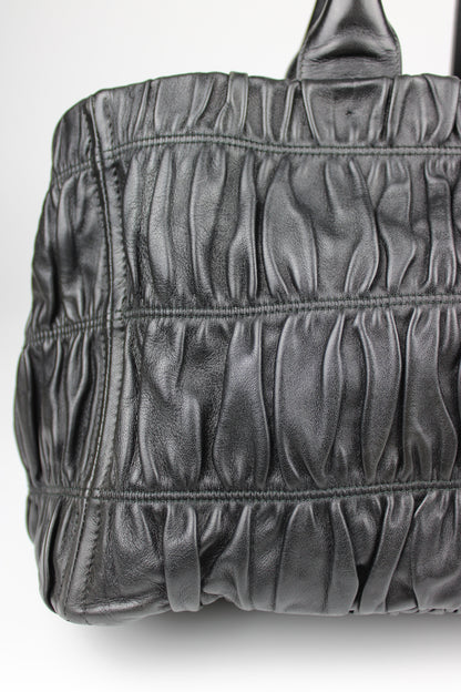 Prada Gaufre Nappa Leather Hobo Tote Bag