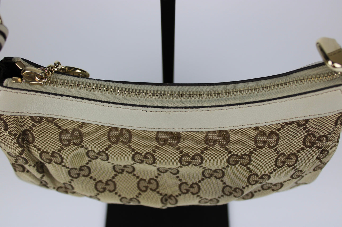 Gucci Monogram Interlocking GG Heart Charm Pochette Bag