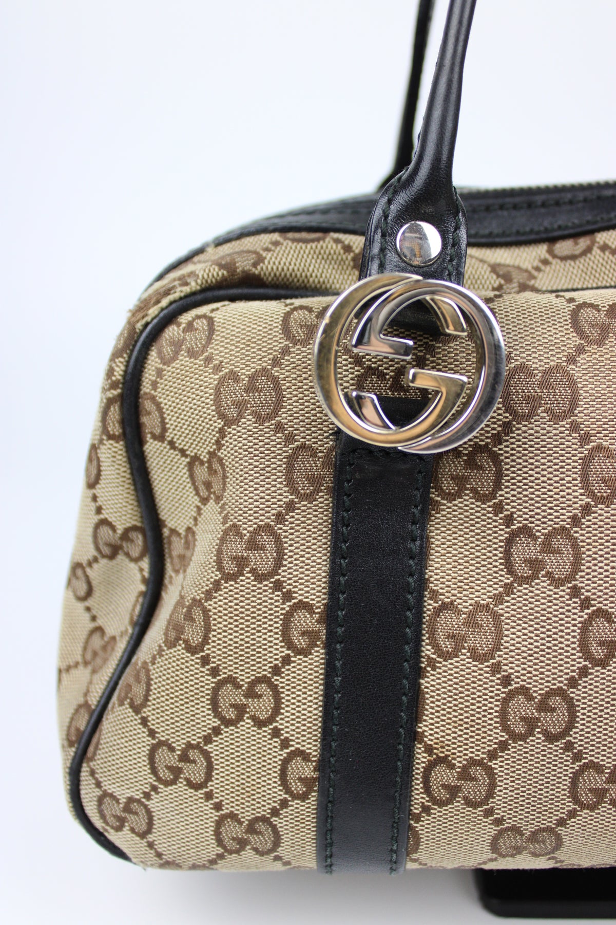 Pre-owned Gucci Monogram Interlocking GG Twins Shoulder Bag