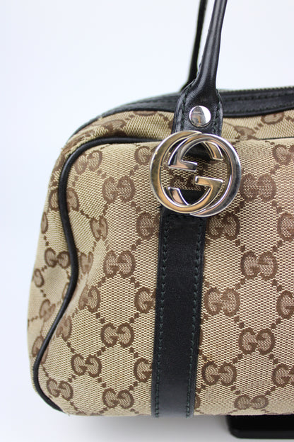 Pre-owned Gucci Monogram Interlocking GG Twins Shoulder Bag