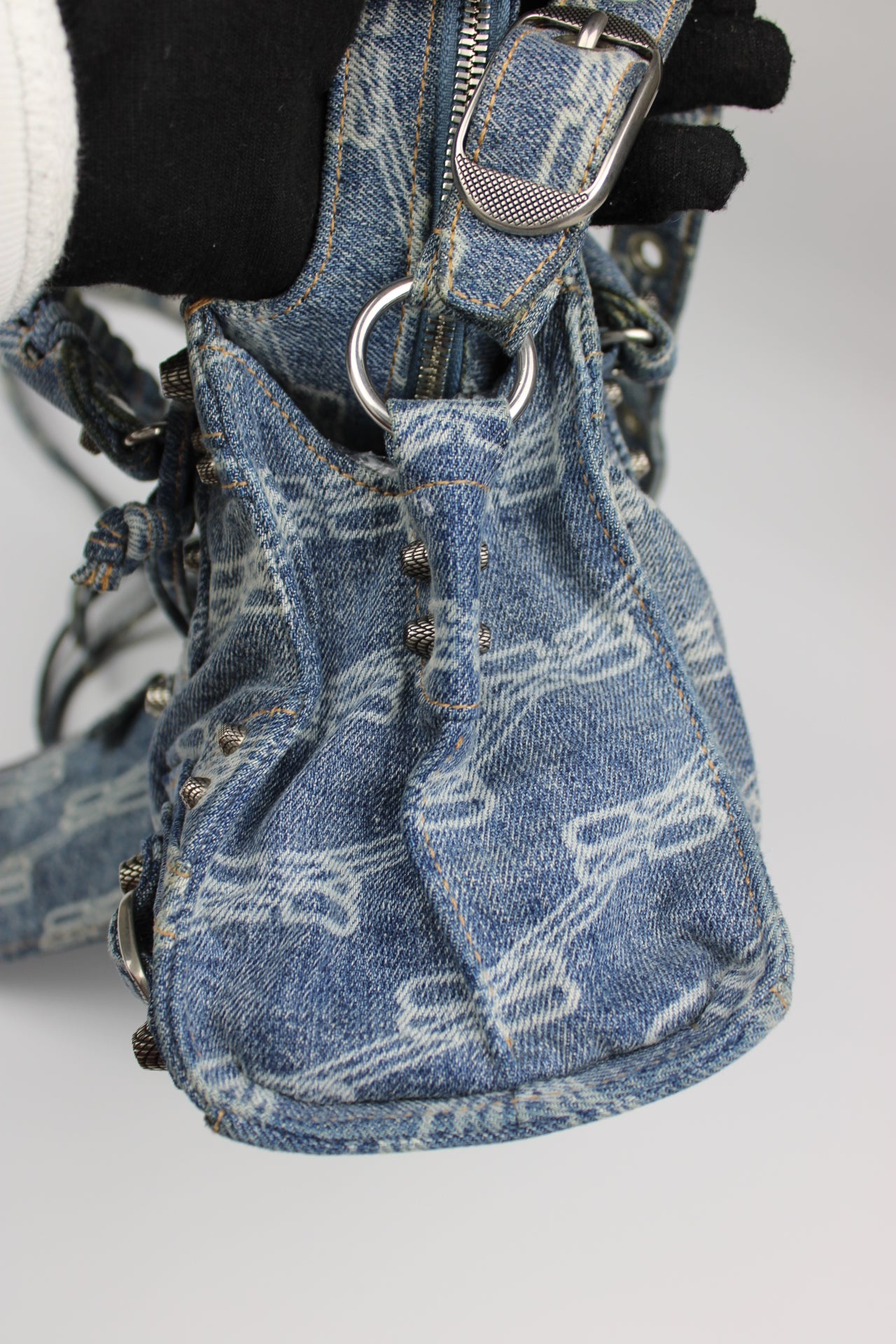 Balenciaga Denim Neo Cagole XS City Bag