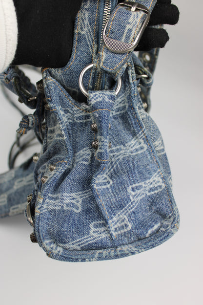 Balenciaga Denim Neo Cagole XS City Bag