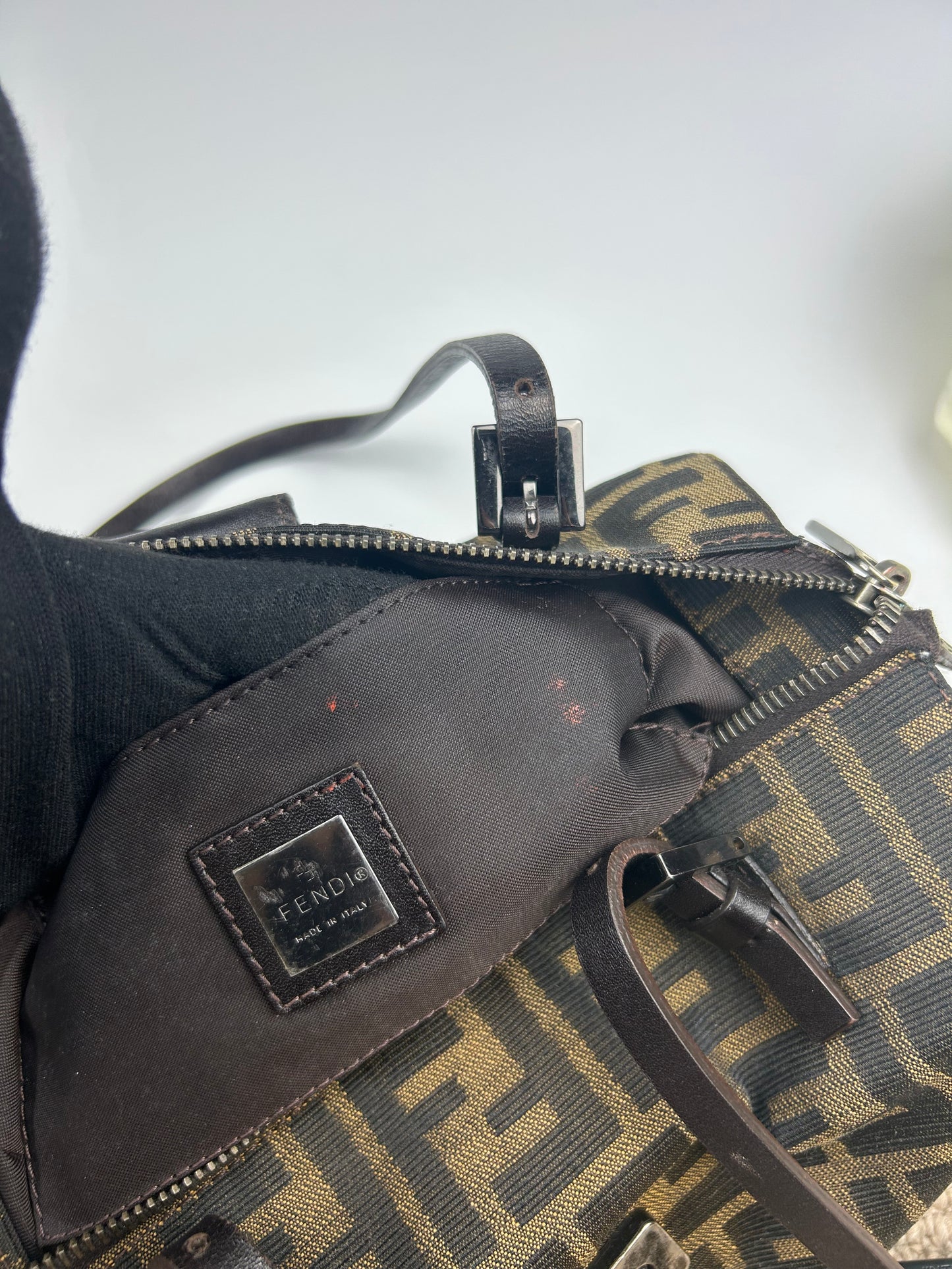 Fendi Zucca Box Baguette Bag