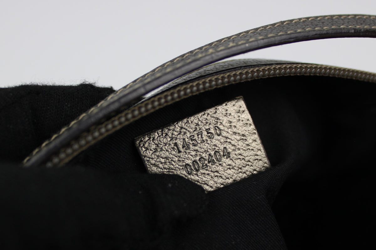 Pre-owned Gucci Monogram Abbey D-Ring Pochette Bag
