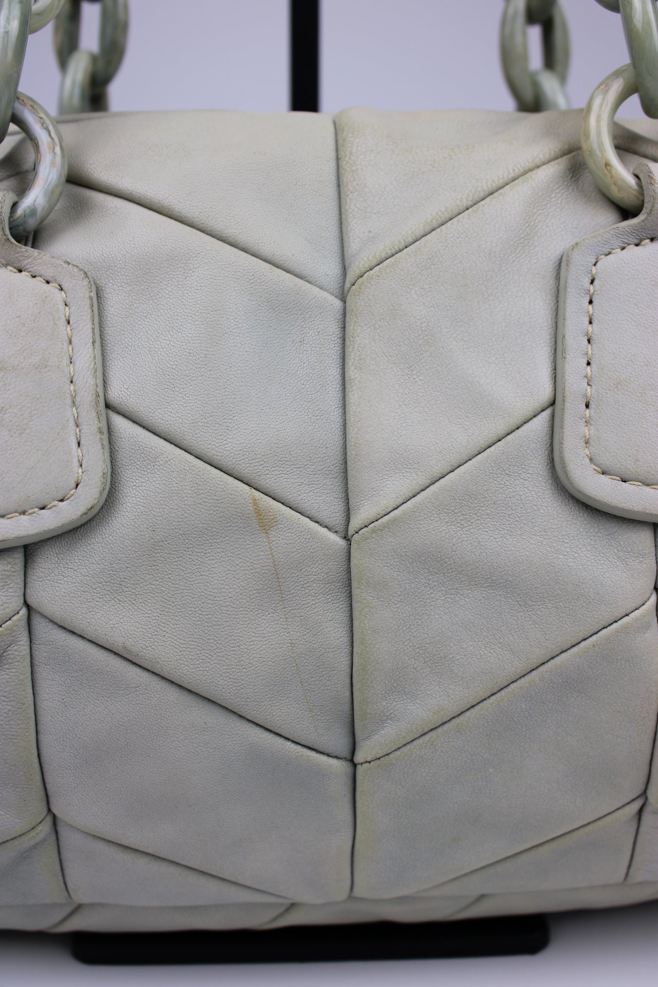 Miu Miu Leather Marbled Strap Shoulder Bag