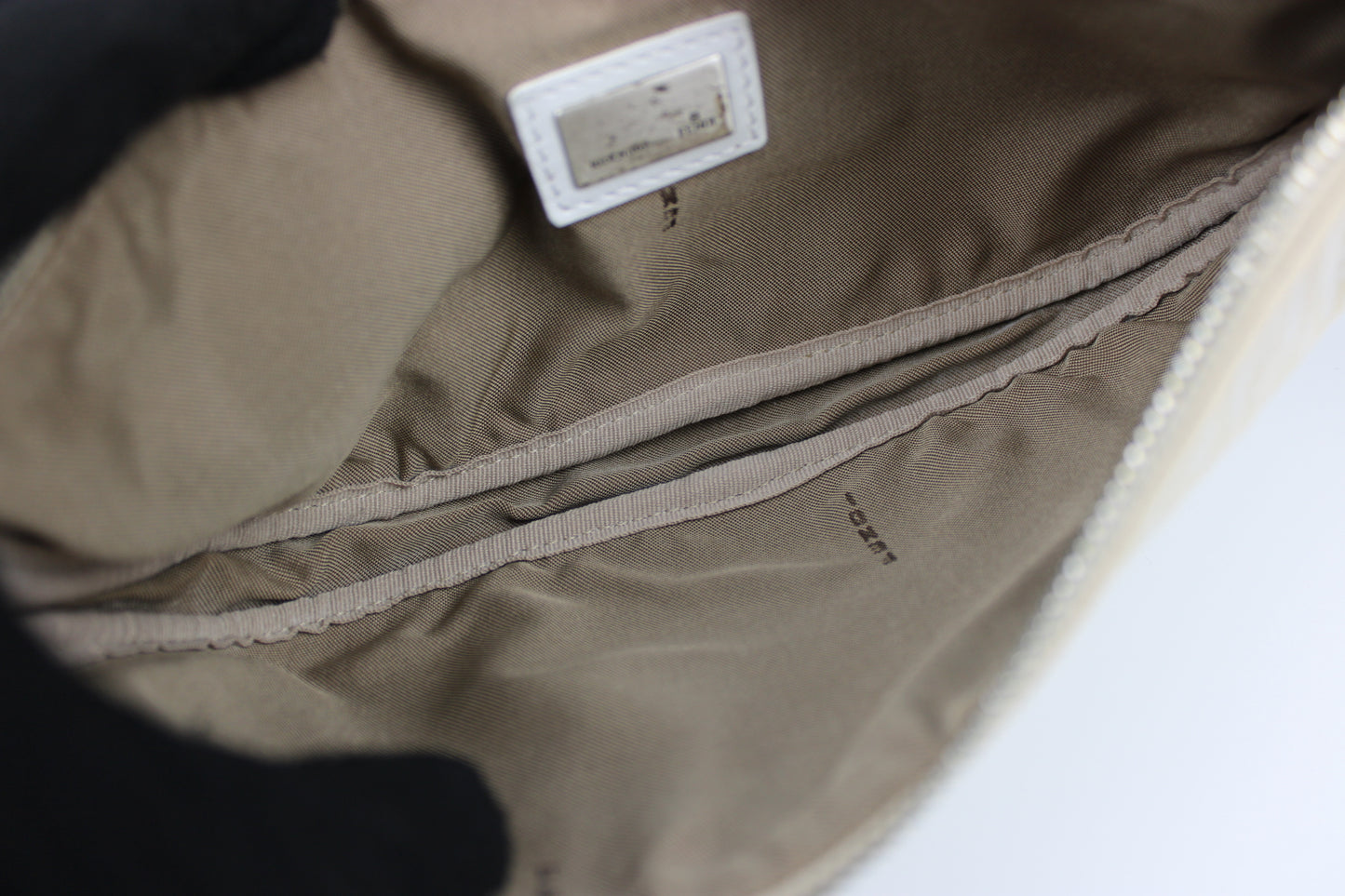 Fendi Zucchino Half Moon Pochette Bag